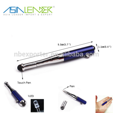 ABS ALU Touch Pen Schreiben und Beleuchtung Multifunktions LED Pen Taschenlampe